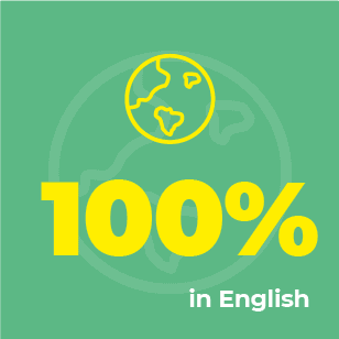 100% in english